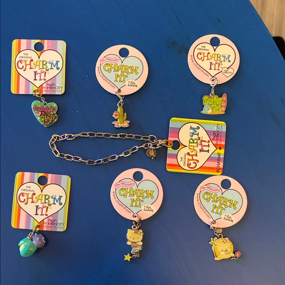 Kids Colorful Charm Bracelet Set